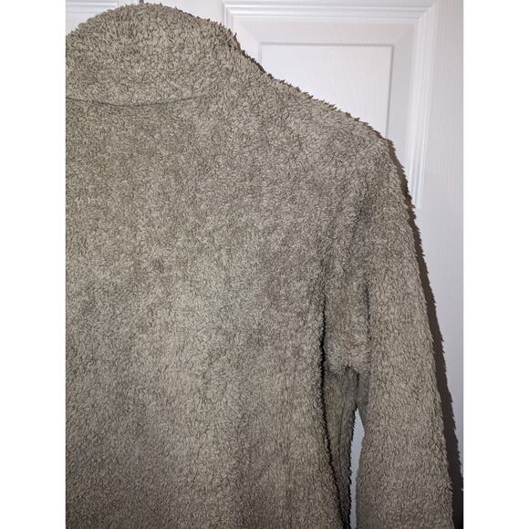 Patagonia Pullover 1/4 Zip Women's Large Beige Sherpa Fleece Los Gatos - Picture 9 of 14